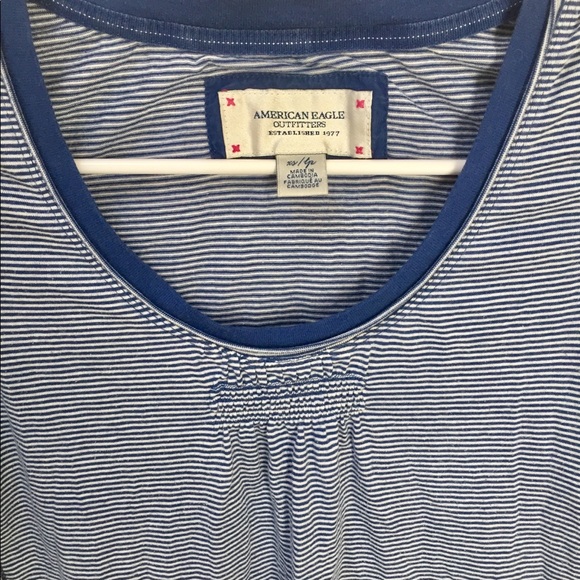 American Eagle Striped Fitted Tee-EUC - Picture 3 of 5